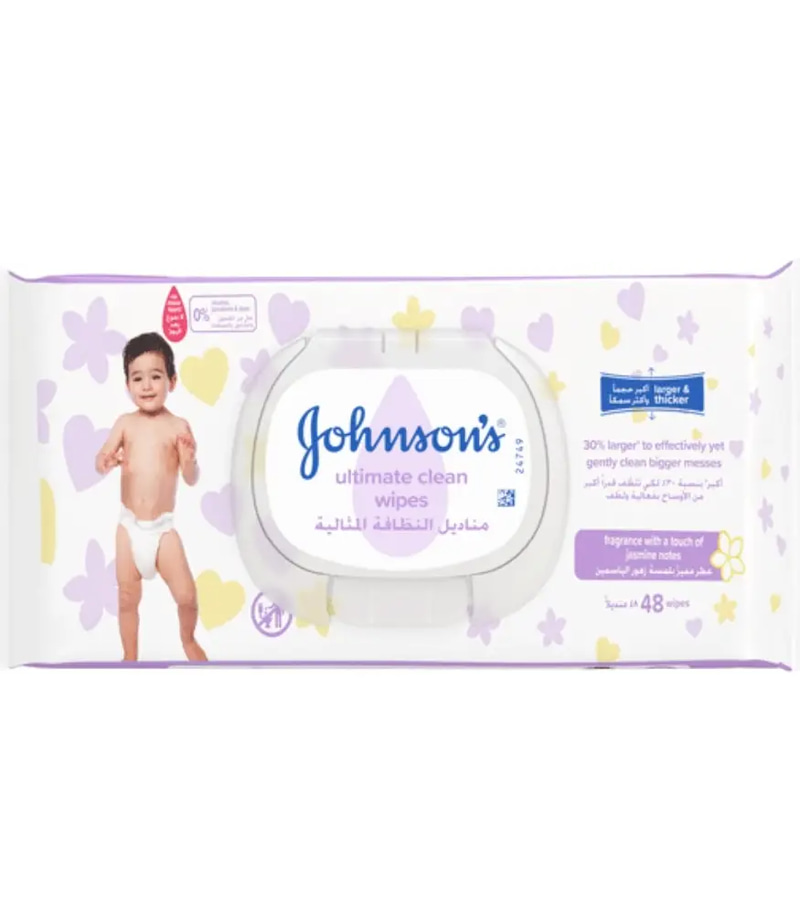 Johnson's Baby Wipes Perfect Clean - 48 Wipes