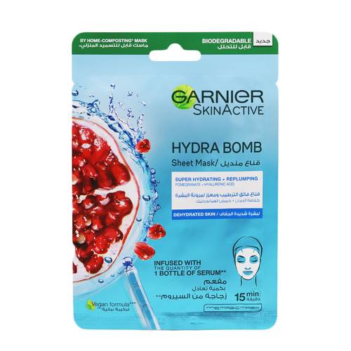Garnier Hydra Bomb Pomegranate Hyaluronic Acid Moisturizing Face Mask 32g