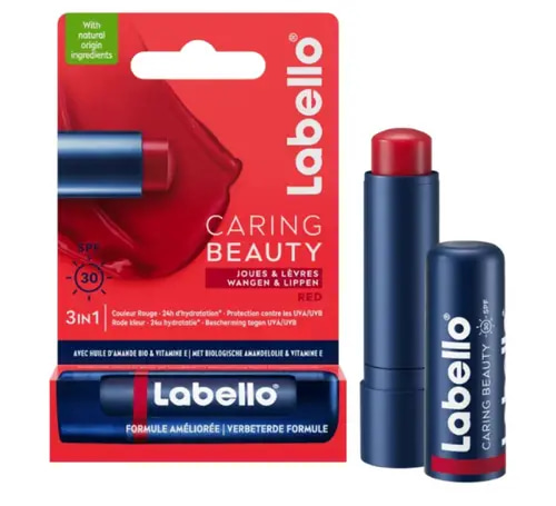 Labello Tinted Lip & Cheek Balm SPF30 Red 4.8g