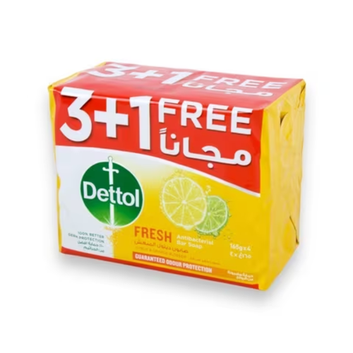 Dettol Fresh Antibacterial Soap 3+1 Free 165g