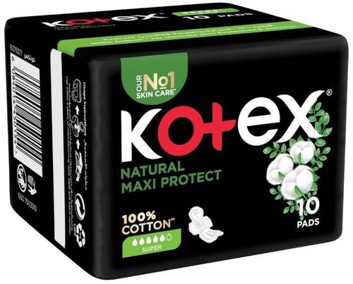 Kotex Maxi Pads Large with Wings 10 Pads