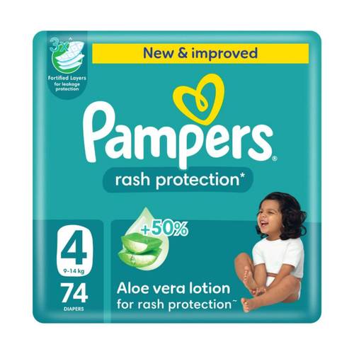 Pampers Mega Pack Size 4 Diapers 74 Count