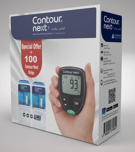 Contour Next Smart Glucose Meter + 100 Strips