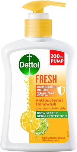Dettol Liquid Hand Wash Refreshing Antibacterial 200ml Lemon & Orange Blossom