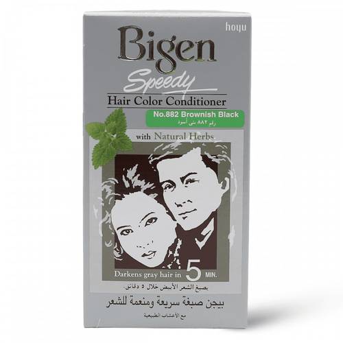 Bigen Fast and Softening Hair Dye with Natural Herbs and Oils - Black Brown 882