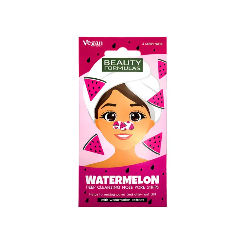 Beauty Formulas Watermelon Deep Cleansing Nose Strips 6s