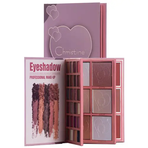 Christine 3 in 1 Makeup Palette Eyeshadow Highlighter Blush