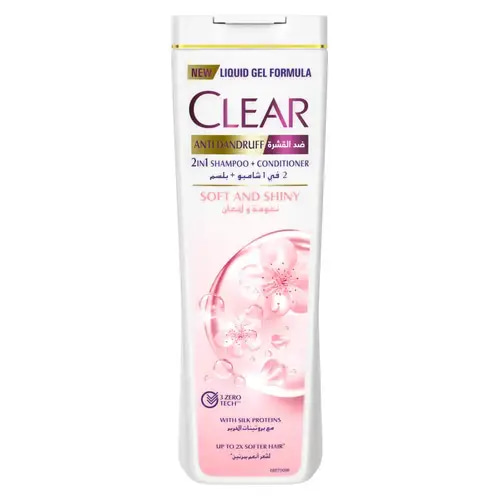 Clear Anti-Dandruff Shampoo for Soft & Shiny Hair 2*1 - 400ml