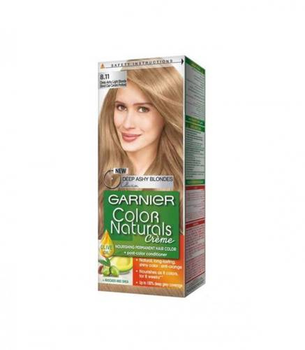 Garnier Color Naturals Nourishing Permanent Hair Color with Conditioner Light Ash Blonde 8.11