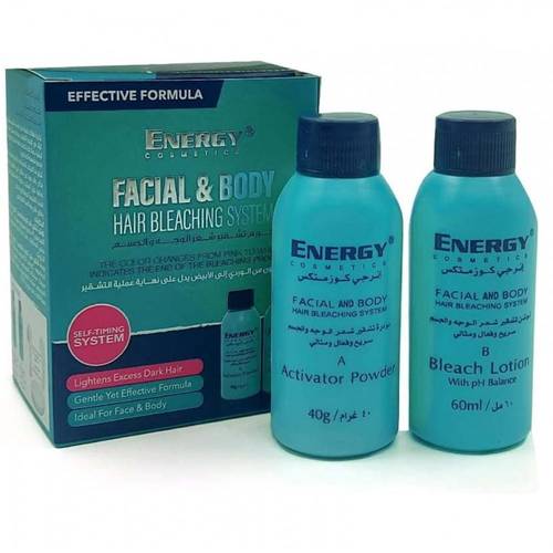 Energy Cosmetics Facial and Body Hair Bleaching System 60ml/40g