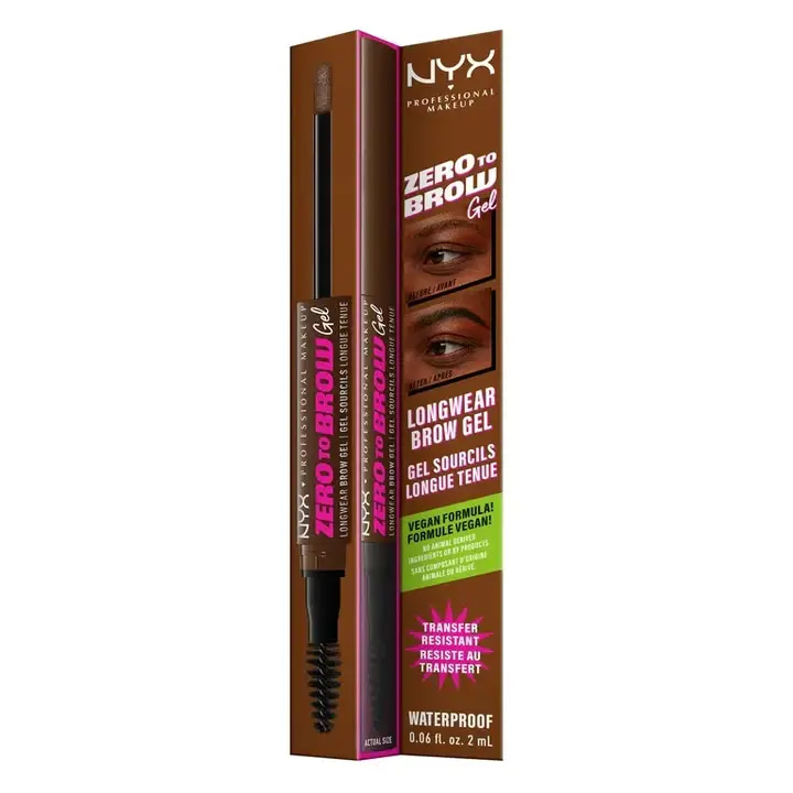 NYX Zero Two Brow Long Wear Eyebrow Gel Chocolate 06
