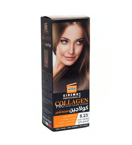 Nitro Canada Collagen Pro Hair Dye, Light Chestnut 8.23