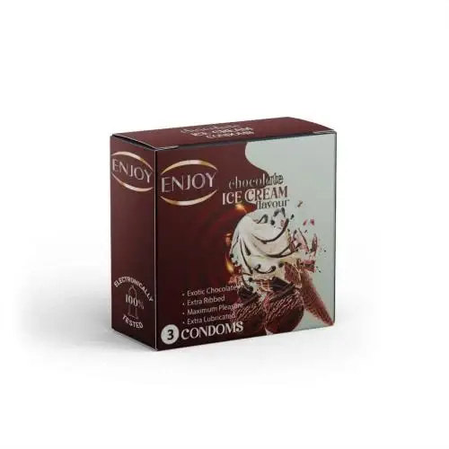 Enjoy Chocolate Ice Cream Condoms 3 pcs