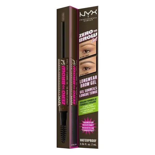 NYX Zero Two Brow Long Wear Eyebrow Gel Espresso 07