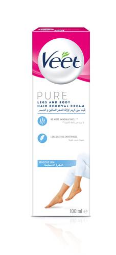 Veet Hair Remover Pure for Legs & Body Sensitive Skin 100ml
