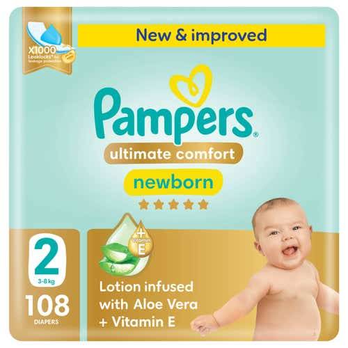Pampers Premium Care Size 2 Jumbo Pack 108 Diapers