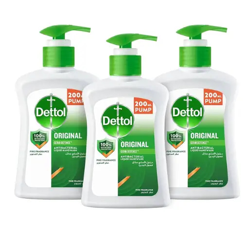 Dettol Original Antibacterial Hand Wash Liquid 200ml 2+1