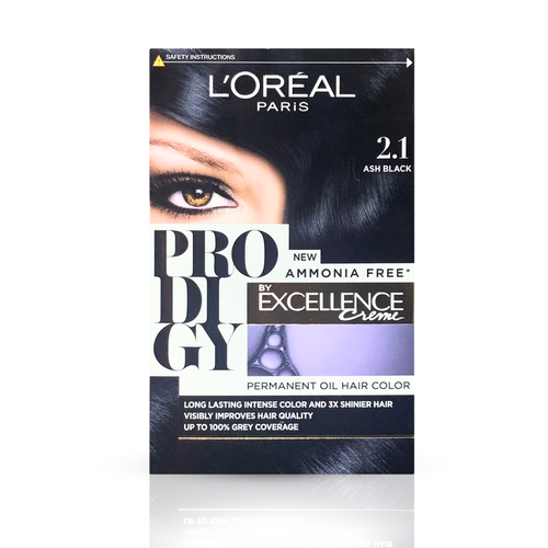 L'Oréal Prodigy Oil Hair Color 2.1 Dark Ash Black