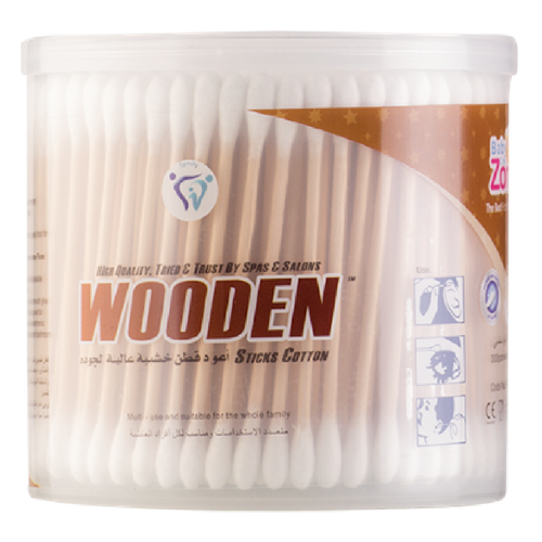 Baby Zone Wooden Cotton Buds for Ears - 500 Sticks