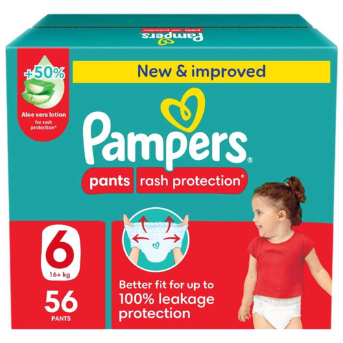 Pampers Baby-Dry Pants Size 6 Jumbo Box 56 Count