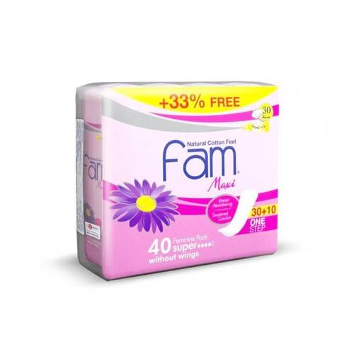 Fam Maxi Soft Cotton Pads Without Wings 40 Pads