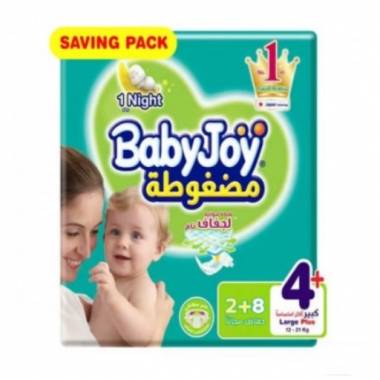 بيبي جوي مضغوط كبير رقم 4+ 10حفاض