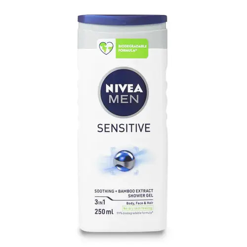 Nivea Sensitive Skin Body, Face & Hair Shower Gel 250ml