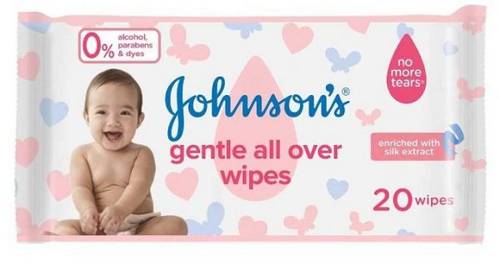 Johnson's Gentle All Over Cleansing Wipes 20 Wipes