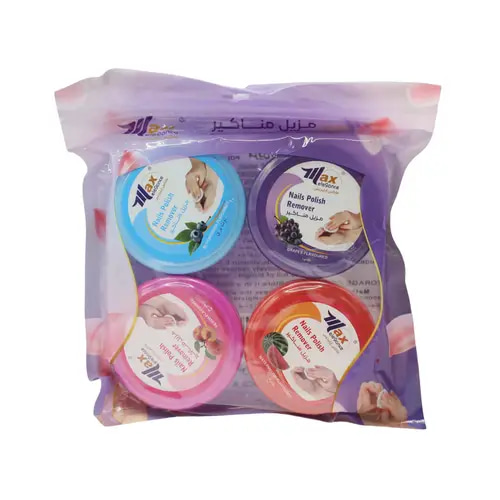 Max Elegance Assorted Nail Polish Remover – 4 Bottles