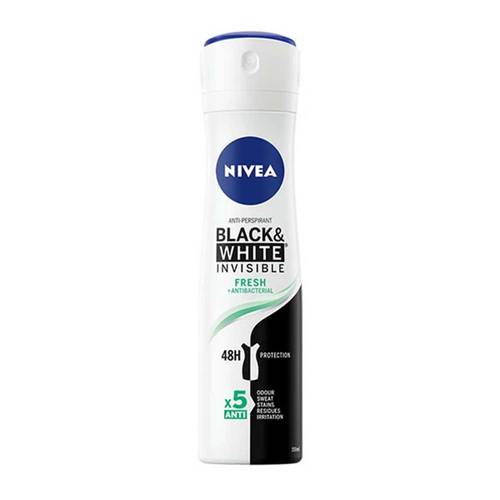 Nivea Black & White Underarm Deodorant, Antibacterial Green Carpet, 200ml Nivea