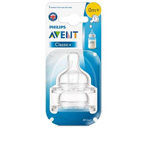Philips Avent Classic Newborn Nipple 1 Hole 2 Pack