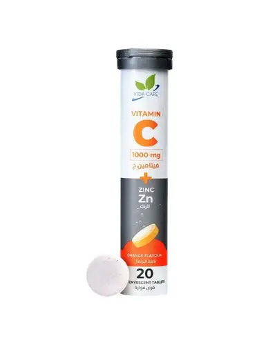 Vida Care Vitamin C + Zinc Effervescent 1000mg