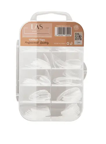 Las Beauty False Nails Set 100pcs No. 3-12