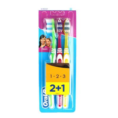 فرشاء أسنان كلاسيك 123 وسط 2+1 مجانا من أورل بي