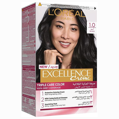 L’Oréal Paris Excellence Creme – Permanent Hair Color – Shade 1 Black