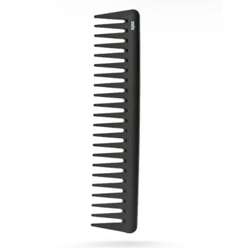 Mella Wide Tooth Hair Styling Comb Black