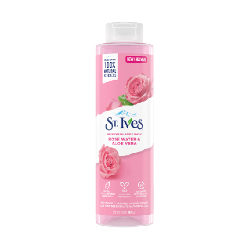 St. Ives Refreshing Body Wash with Rosewater and Aloe Vera - 650 ml