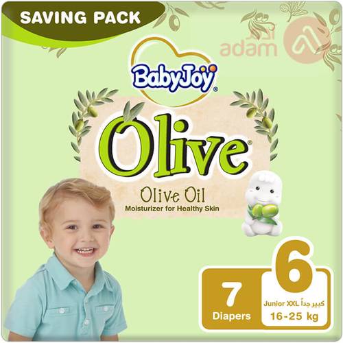 Baby Joy Cloth Diaper XXL Size 7 with Olive Oil 7 Pieces
