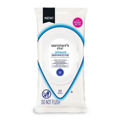 Summer's Eve Ultimate Odor Cleansing Cloths 32 Wipes