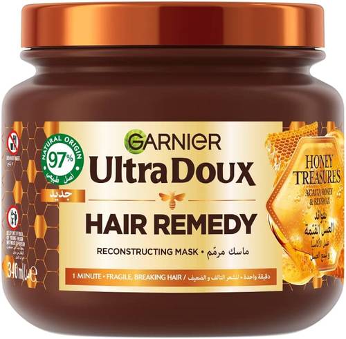 Garnier Ultra Doux Honey Treasures Restructuring Mask for Damaged Hair, 340 ml
