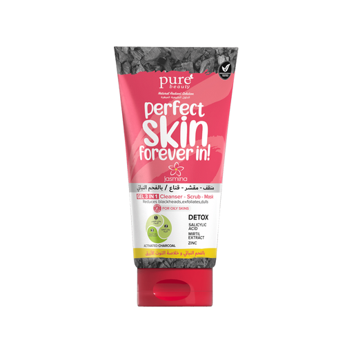 Pure Beauty Charcoal & Blueberry Extract Exfoliating Mask Gel Cleanser 150ml