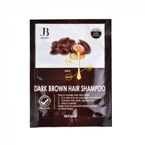 GP Organic Hair Dye Shampoo with Argan Oil Dark Brown 25ml