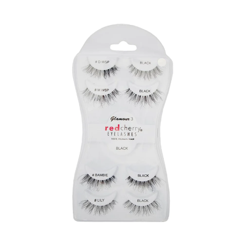 RED CHERRY GLAMOUR 3 NATURAL EYELASHES BLACK