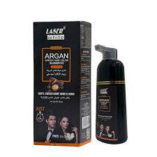 Laser White Black Brown Hair Dye Shampoo Argan Oil 420ml