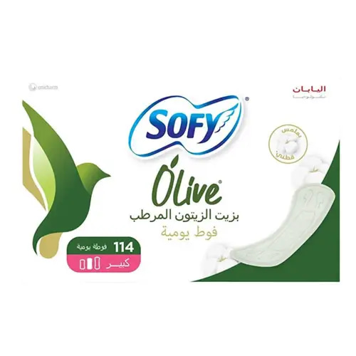 سوفي فوط يومية بزيت الزيتون كبير 114 فوطة