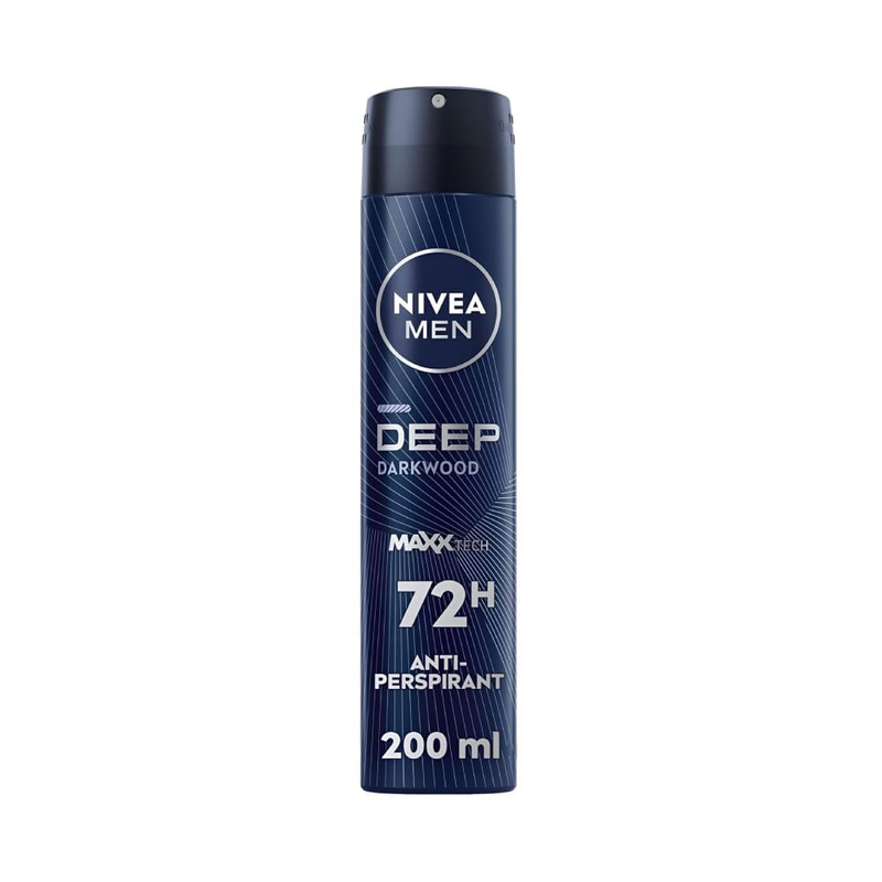 Nivea Men Deep Black Carbon Dark Wood Deodorant Spray 200ml