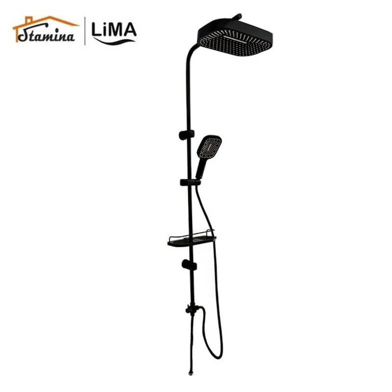 مسطرة دش اسود خطين مربع LIMA SH0114 