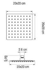 20*20 Square Shower Tray Chrome 1001 STAMINA