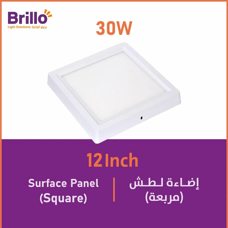 BRILLO 30 وات بنل خارجي مربع ابيض 