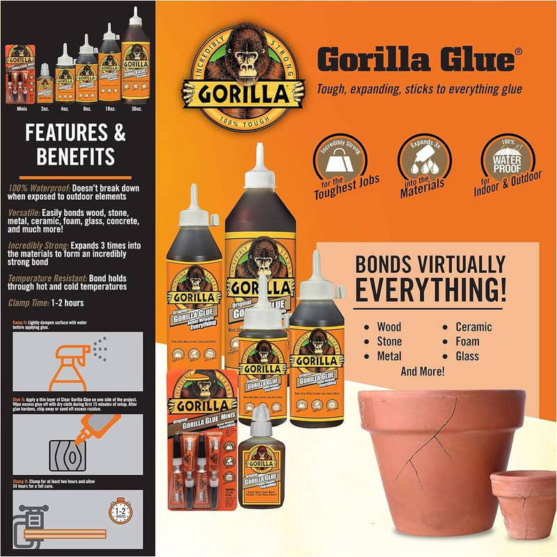 3مم 4 جبات غوريلا جلو GORILLA MINS 
